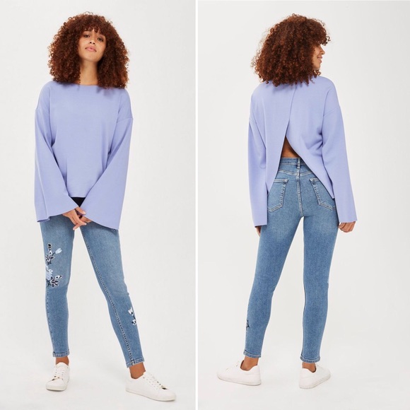 Topshop Denim - Topshop MOTO Tapestry Embroidered Jamie Jean Sz 28